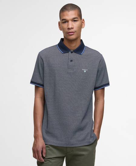 Hanswell Tailored Short-Sleeved Polo Shirt Navy