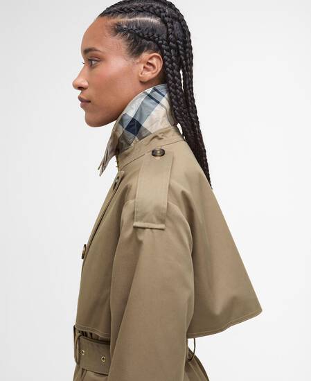 Trench antipioggia Aoife Military Brown/Hessian Tartan