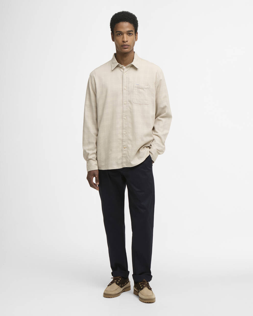 Kingswell Tartan Long-Sleeved Relaxed Shirt