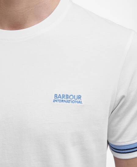 Bruce Tipped Cuff T-Shirt White Bruce Tipped Cuff T-Shirt White