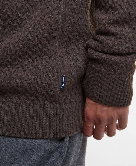 Stonesand Funnel-Neck Jumper Dark Oak