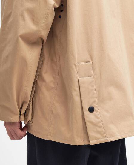 Peached Oversized Bedale Casual Jacket Stone