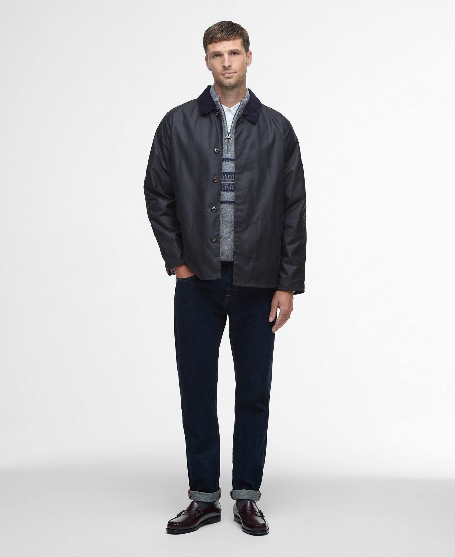 Wachsjacke Mac Lorden Short Navy