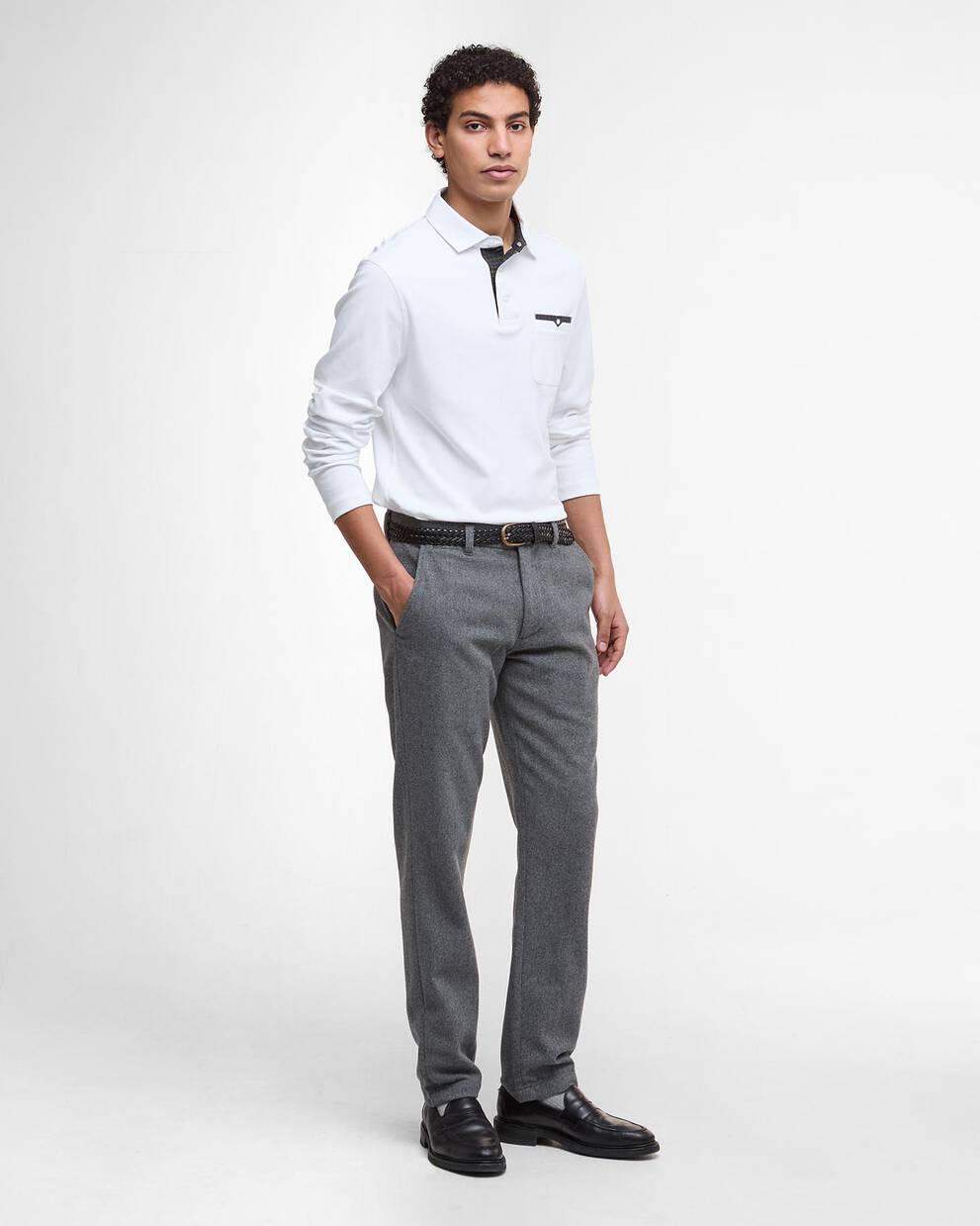 Corpatch Tailored Long-Sleeved Polo Shirt