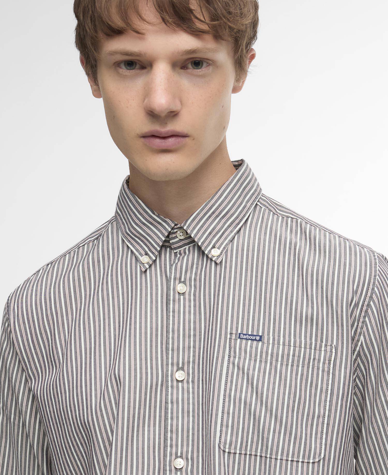 Longfield Striped Tailored Shirt Whisper White image number 3