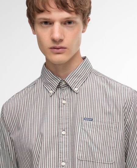 Longfield Striped Tailored Shirt Whisper White