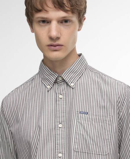 Longfield Striped Tailored Shirt Whisper White