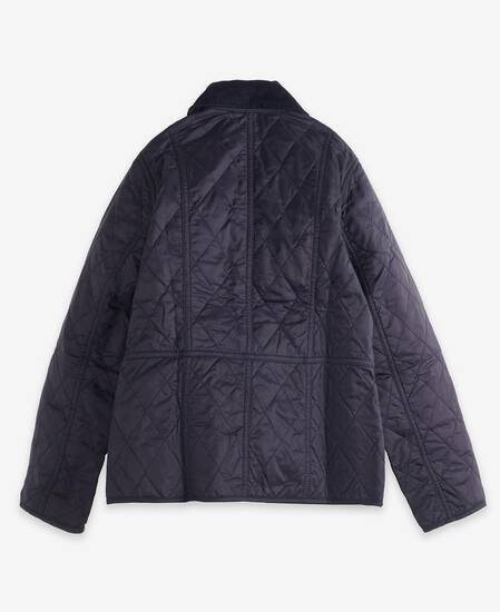 Girls Summer Liddesdale Quilted Jacket Navy-Gardenia