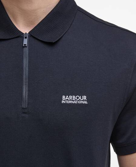 Innes Interlock Polo Shirt Black