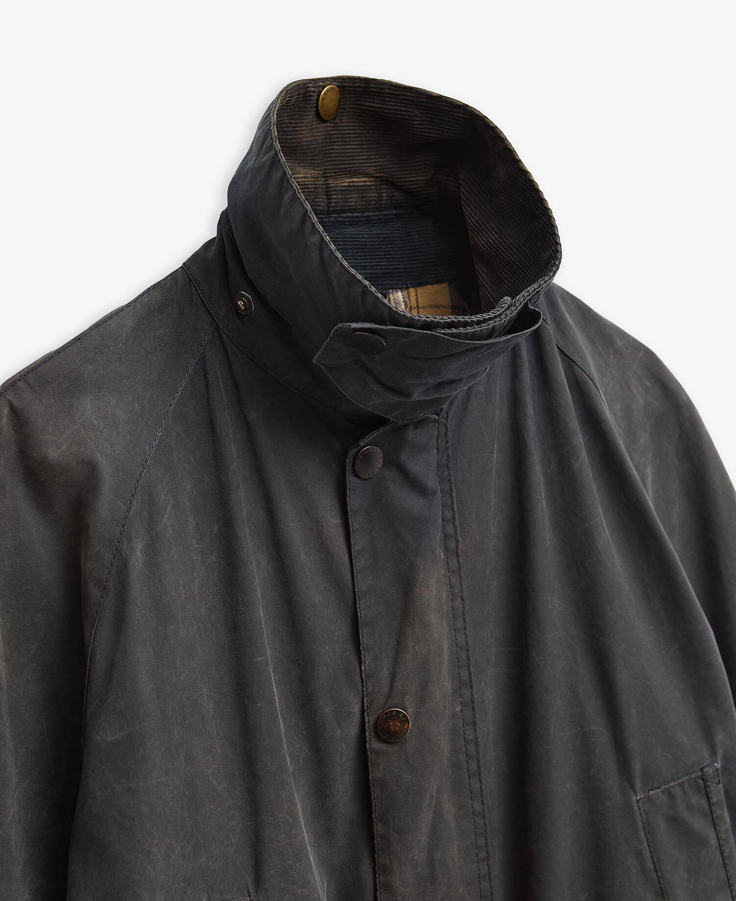 Barbour Re-Loved Ashby Waxed JacketM - Size M Navy image number 5