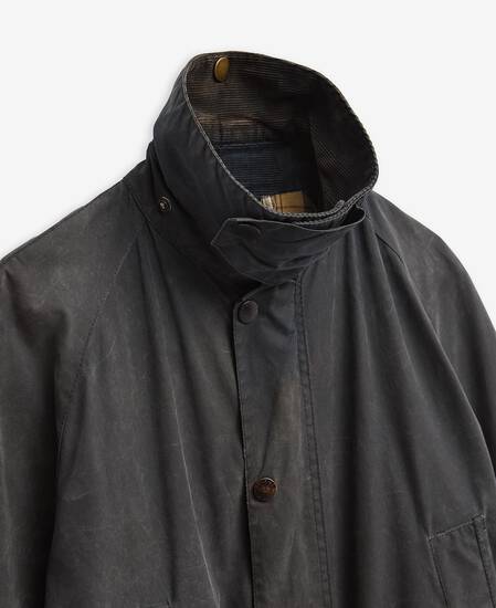 Barbour Re-Loved Ashby Waxed JacketM - Size M Navy
