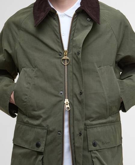 Peached Oversized Bedale Casual Jacket Sage