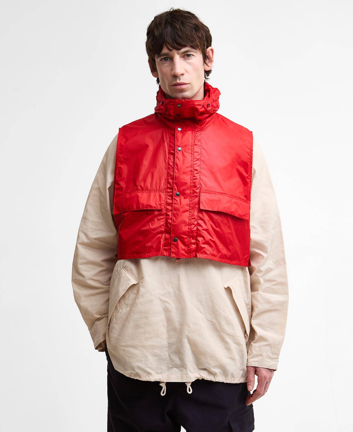 Barbour x Kaptain Sunshine Transport Smock Casual Jacket Oatmeal image number 0