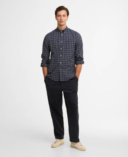 Bramwell Long-Sleeved Tailored Shirt Navy