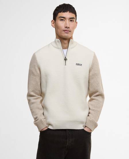 Maglione Hutchy con zip corta Whisper White