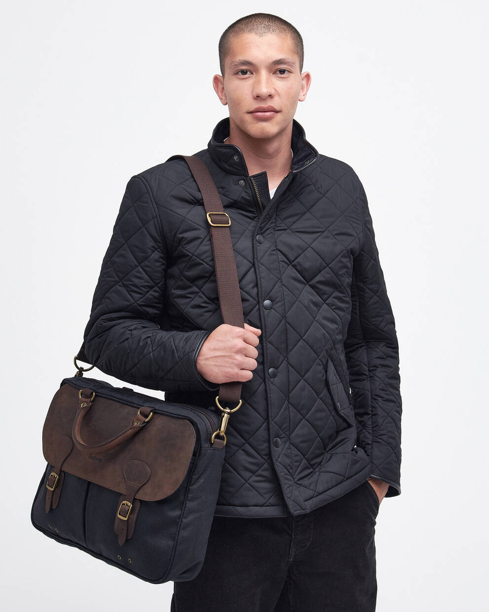 Waxed Leather Briefcase