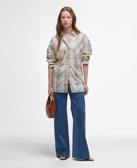 Nicola Check Shirt Light Sand Check
