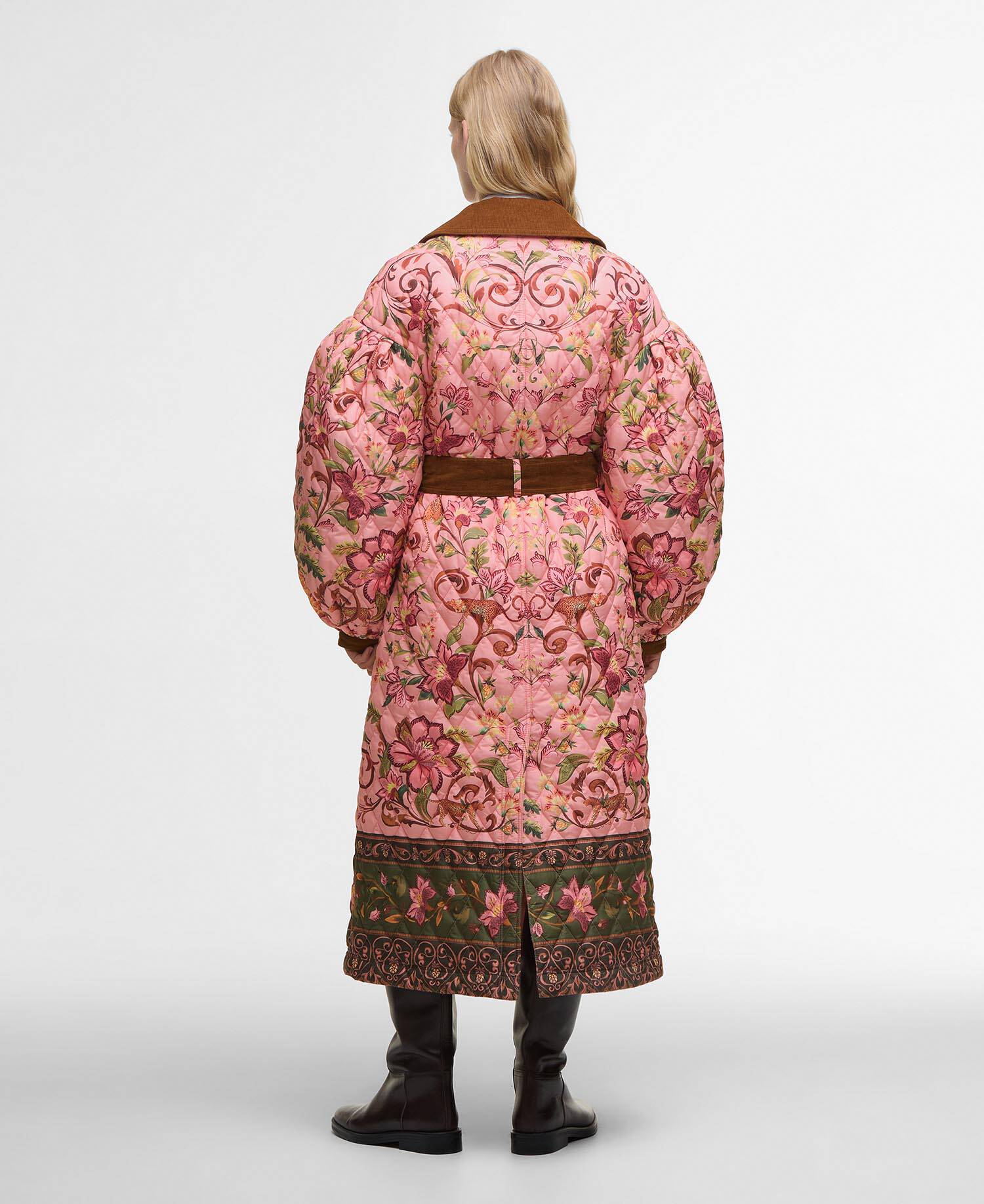 Barbour FARM Rio Cami Quilted Jacket Tropical /Beige Heart Print image number 2