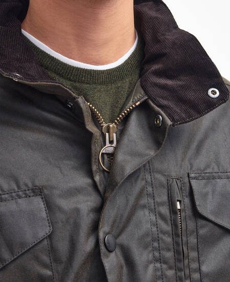Sapper Waxed Jacket Olive-Classic