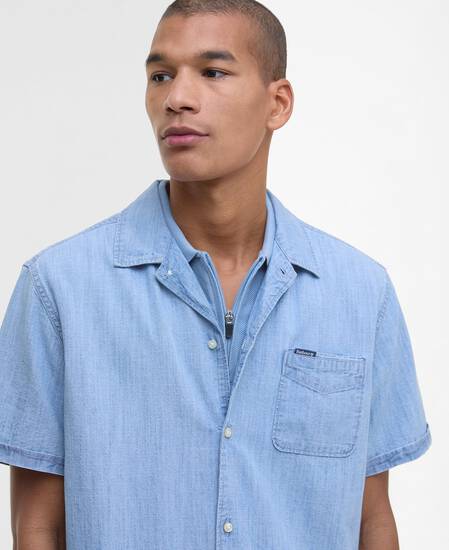 Camicia Gipton in denim a maniche corte Chambray Camicia Gipton in denim a maniche corte Chambray