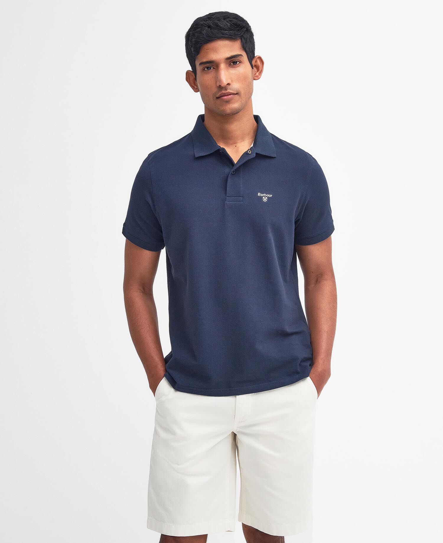Lightweight Sports Short-Sleeved Polo Shirt New Navy