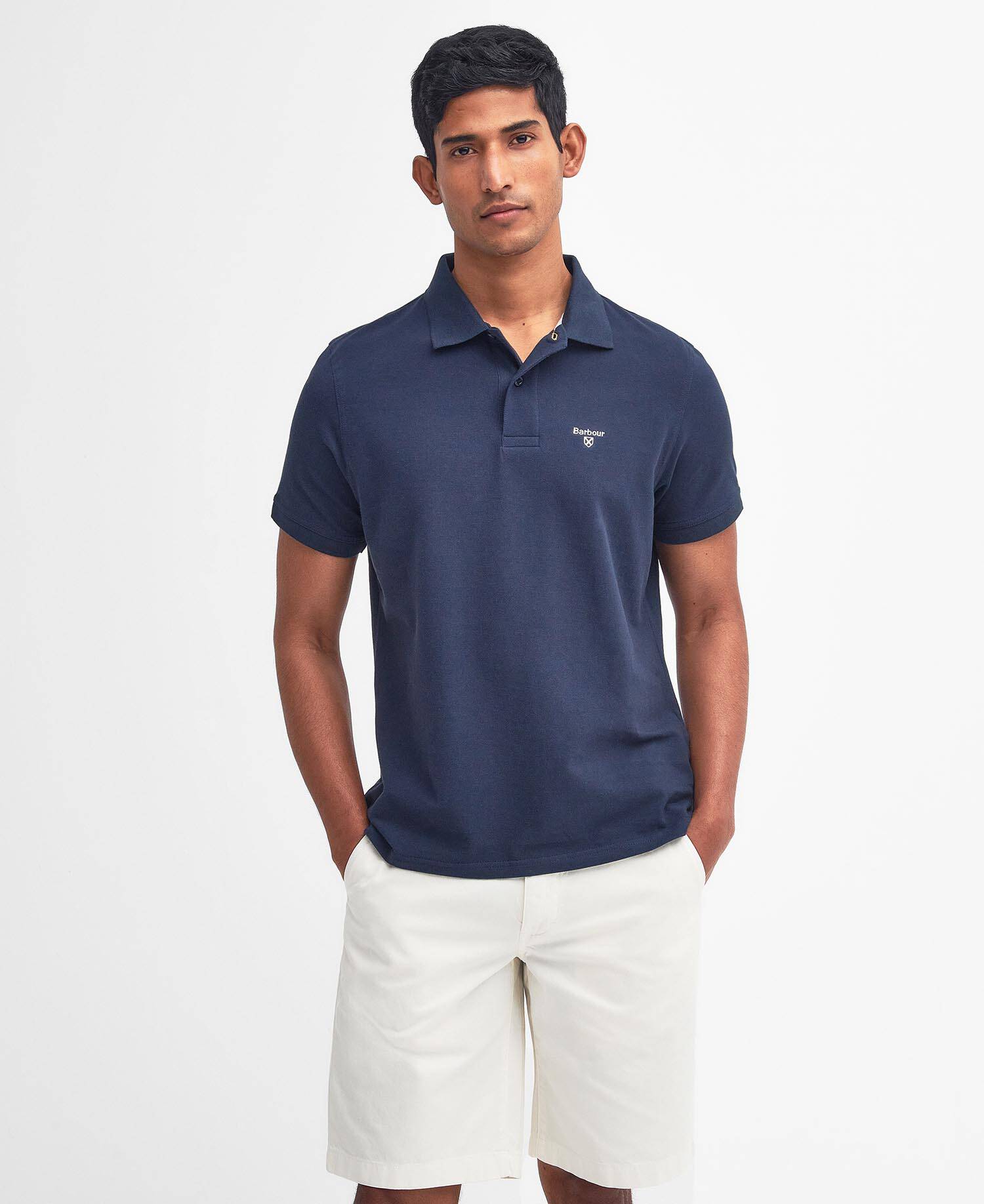 Lightweight Sports Short-Sleeved Polo Shirt New Navy image number 0