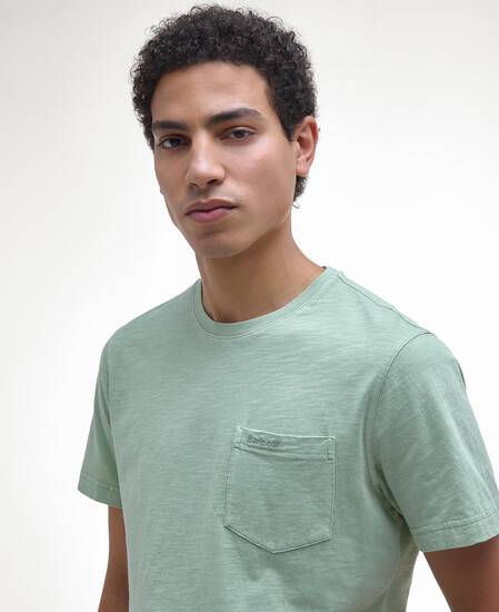 T-shirt con taschino tinta con pigmenti Seagrass T-shirt con taschino tinta con pigmenti Seagrass