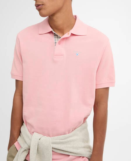 Poloshirt Tartan Pique Mineral Pink