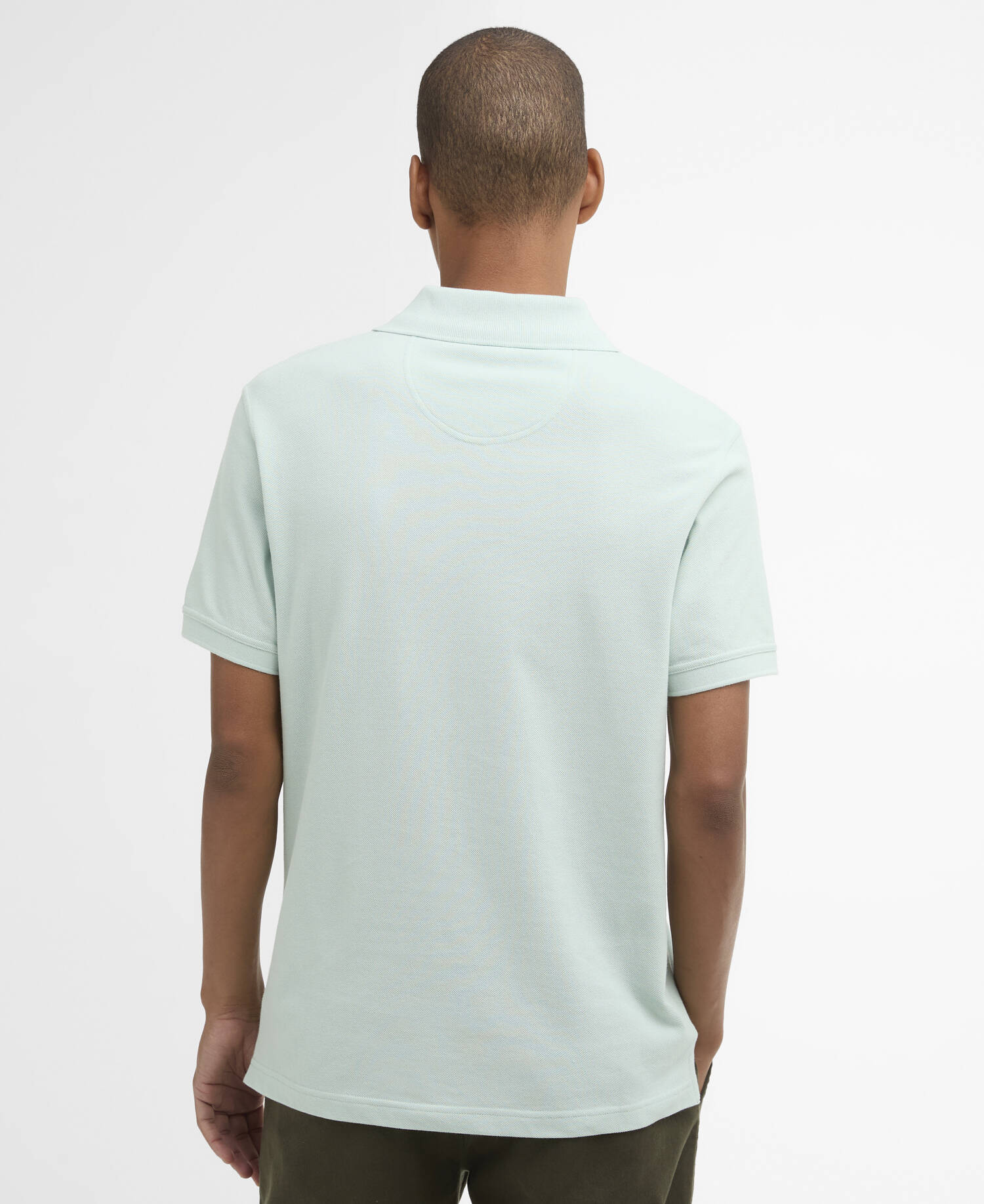 Tartan Pique Polo Shirt Mint Blue image number 2