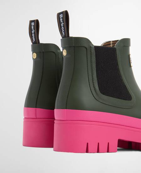 Tronchetti di gomma Halton Olive/Fuchsia
