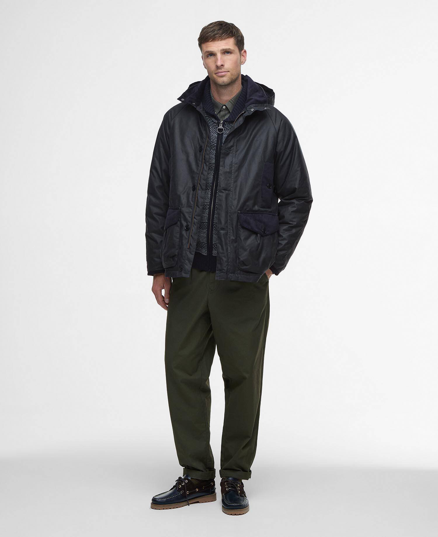 Modern Heritage Beaufort Wax Jacket Navy image number 1