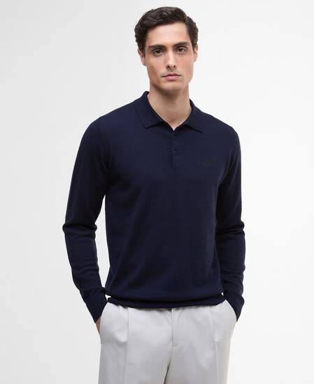 Polo Merlin in lana merino Navy