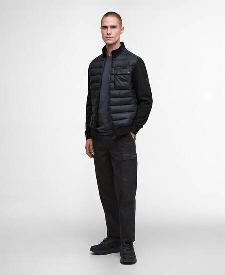 Heysham Quilted Sweatshirt Black