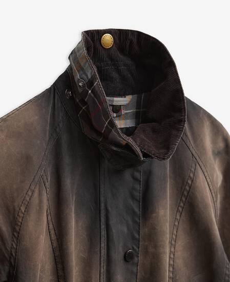 Barbour Re-Loved Beadnell Waxed Jacket - Size 12 Black