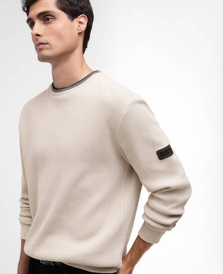 Maglione girocollo Callum con bordature Mist