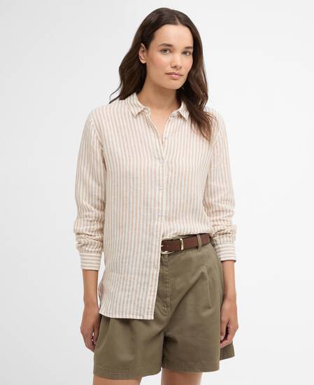 Marine Relaxed Long-Sleeved Shirt Hessian Stripe