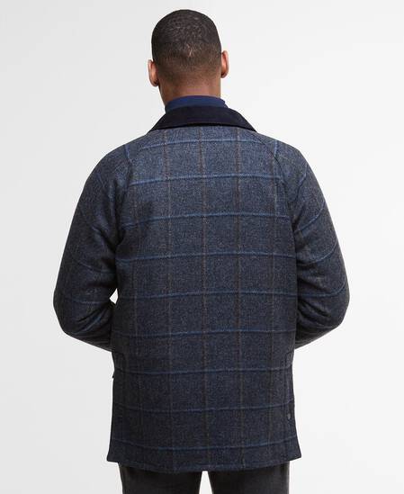 Giacca in lana Bedale con motivo a scacchi Blue