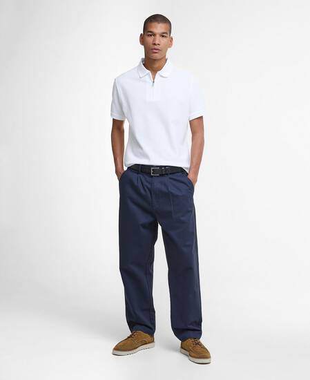 Backfield Tailored Short-Sleeved Polo Shirt White