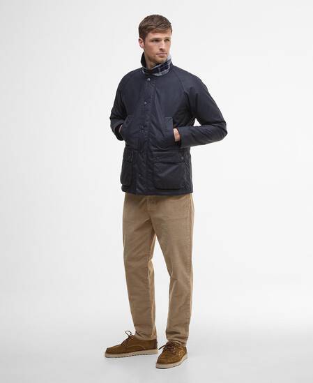 Ambleside Waxed Jacket Navy/Tartan Tbc