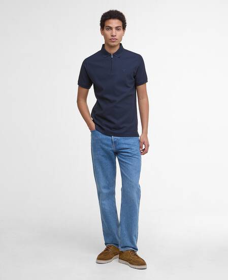 Backfield Tailored Short-Sleeved Polo Shirt Navy