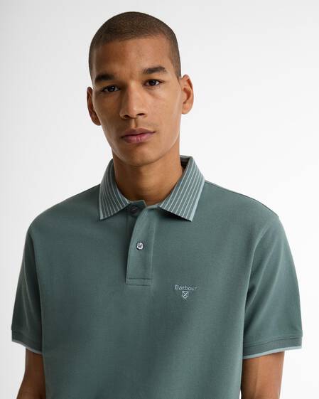 Denwick Short-Sleeved Polo Shirt Vintage Teal