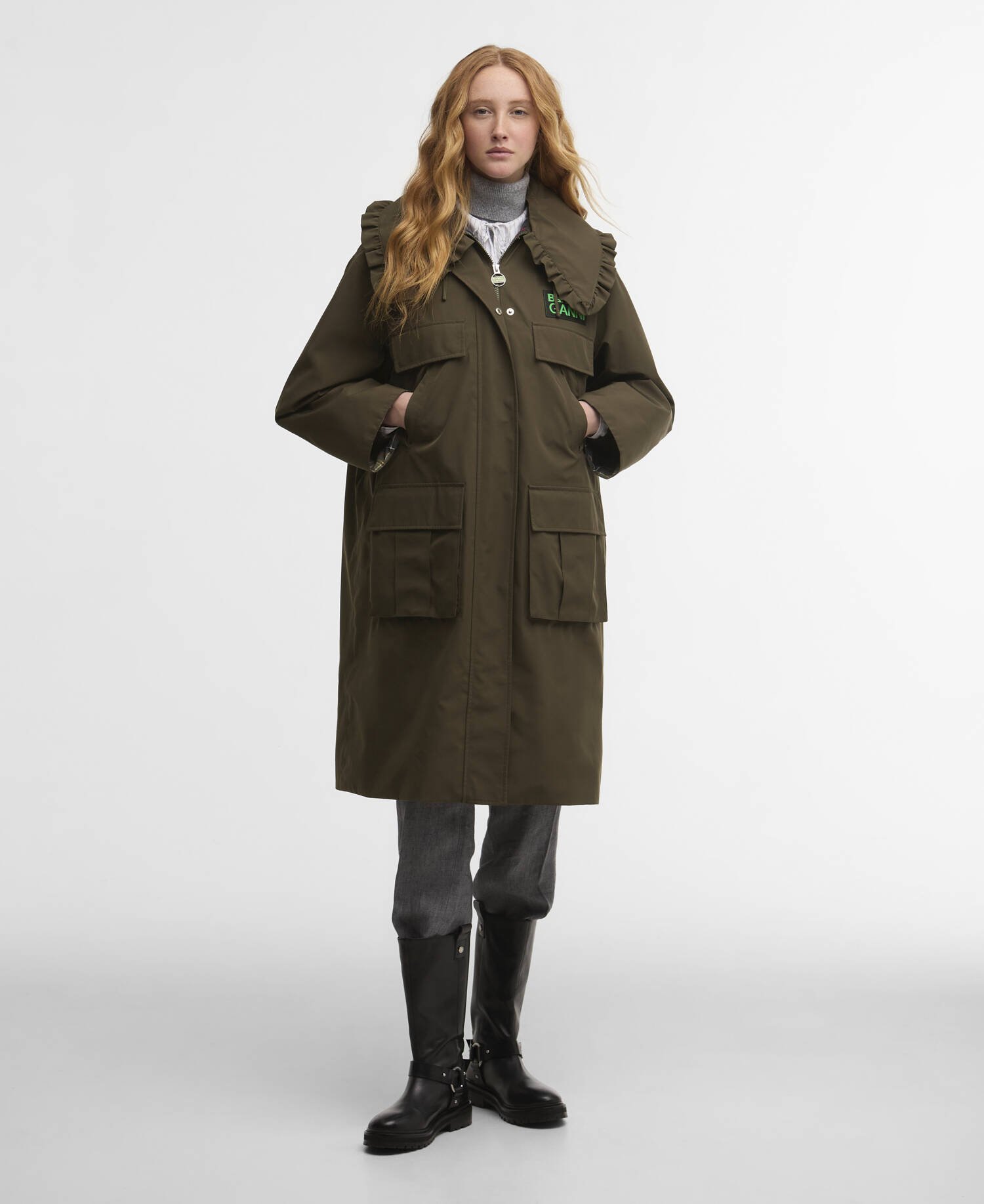 Barbour x GANNI Waterproof Parka Jacket image number 0