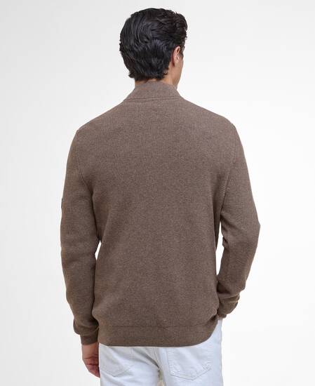 Maglione Crawley con zip corta Brindle
