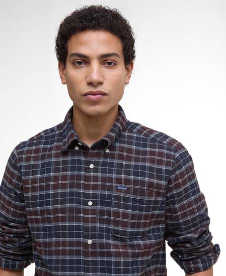 Haddington Tailored Tartan Shirt Midnight Oak Tartan