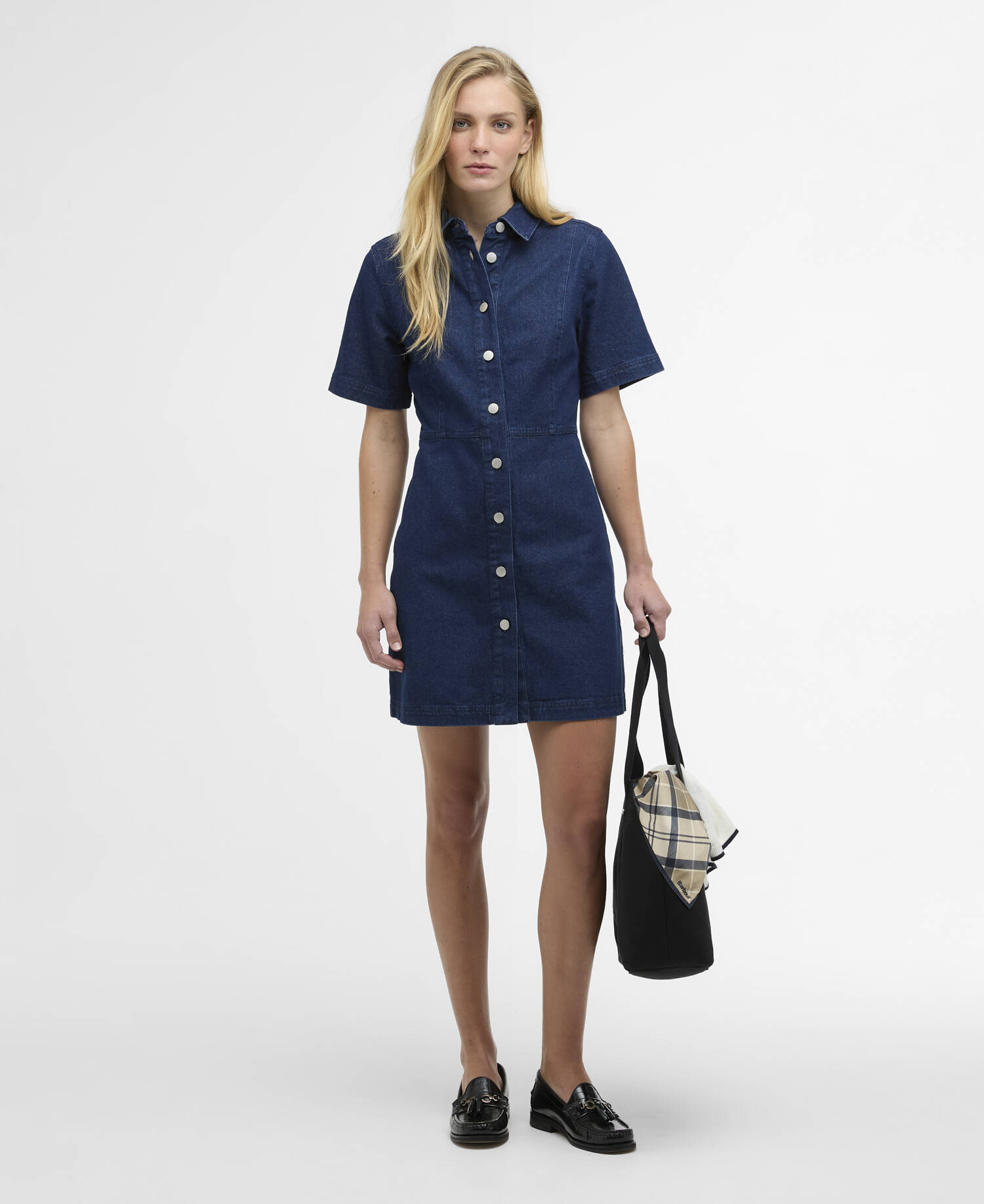 Maia Denim Mini Dress Rinse Wash image number 1