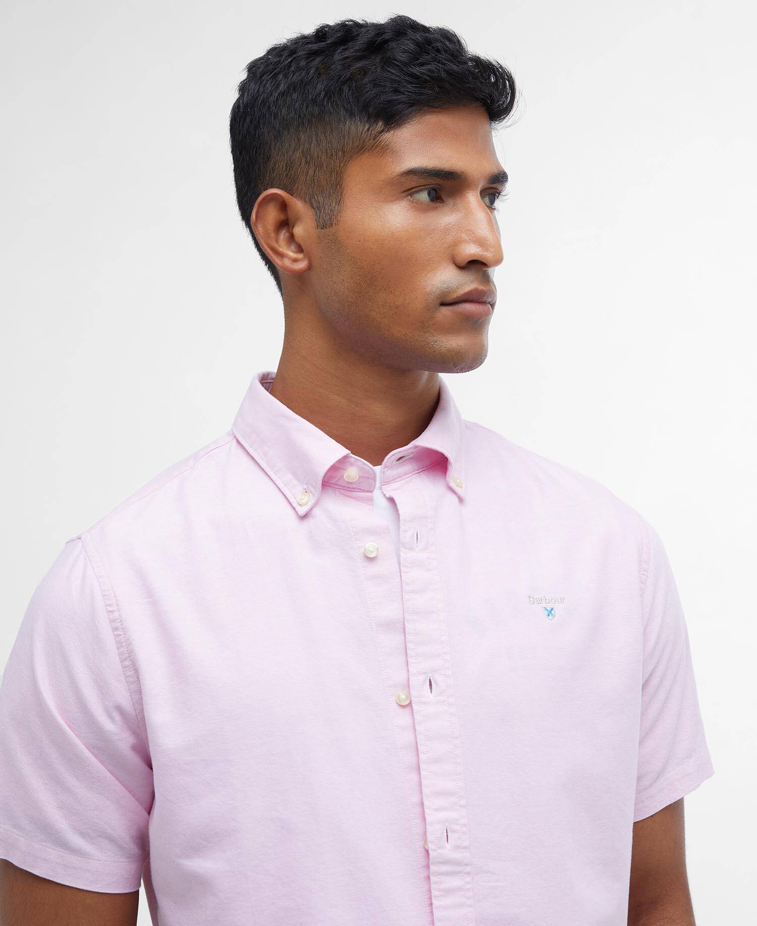 Oxtown Oxford Tailored Short-Sleeved Shirt Classic Pink image number 3