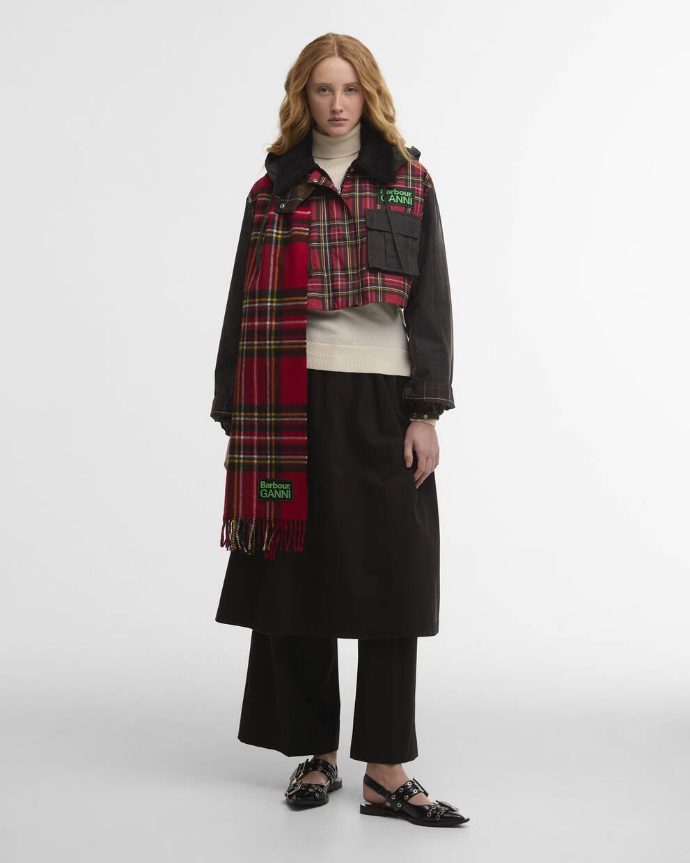 Barbour x GANNI Tartan Scarf