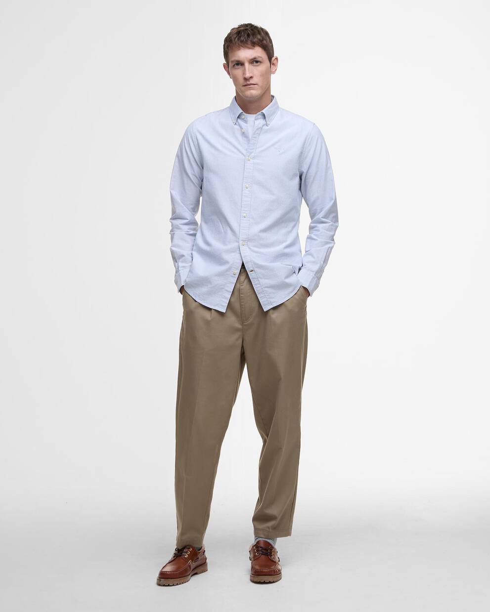 Striped Oxford Tailored Long-Sleeved Shirt