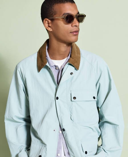 Modified Solway Showerproof Jacket Mint Blue