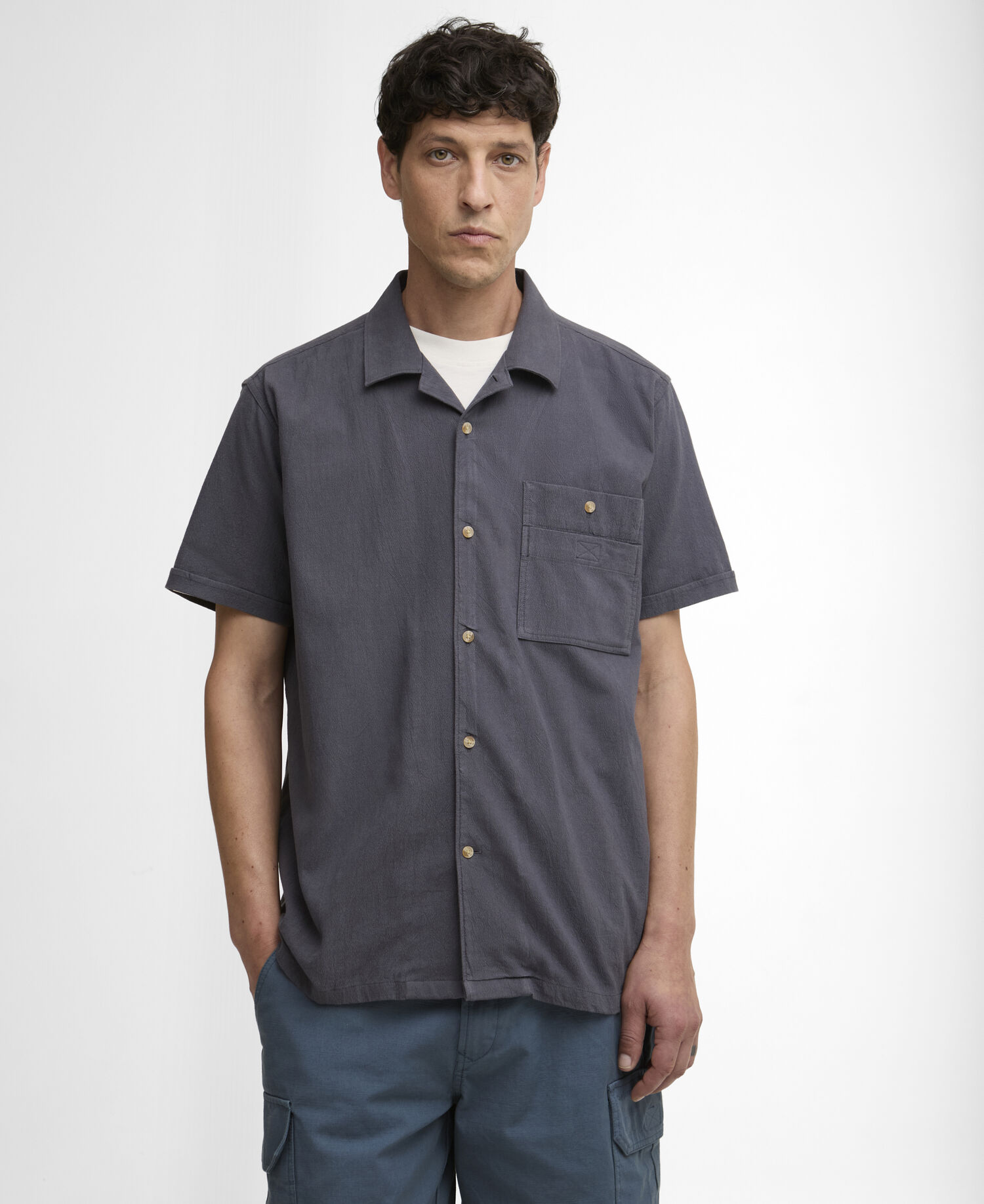 Riddell Crepe Relaxed Shirt Asphalt